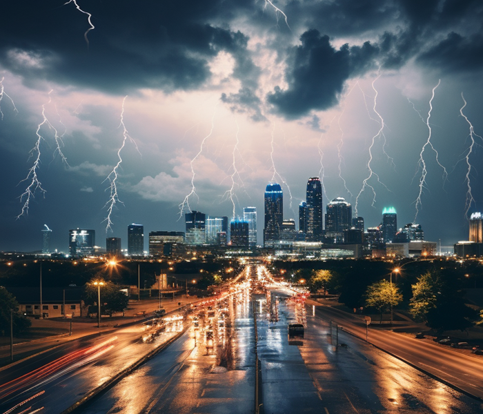 Rain storm in DFW